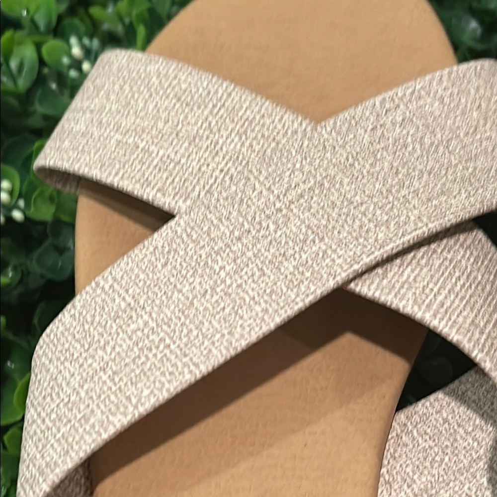 LC Lauren Conrad Tan Minimalist Slide Sandals - Picture 7 of 8